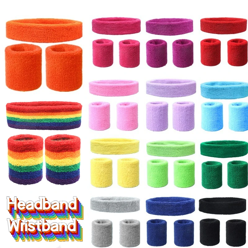 Sweat Band Wrist - مجموعة عصابة رأس رياضية عصرية وعصابة