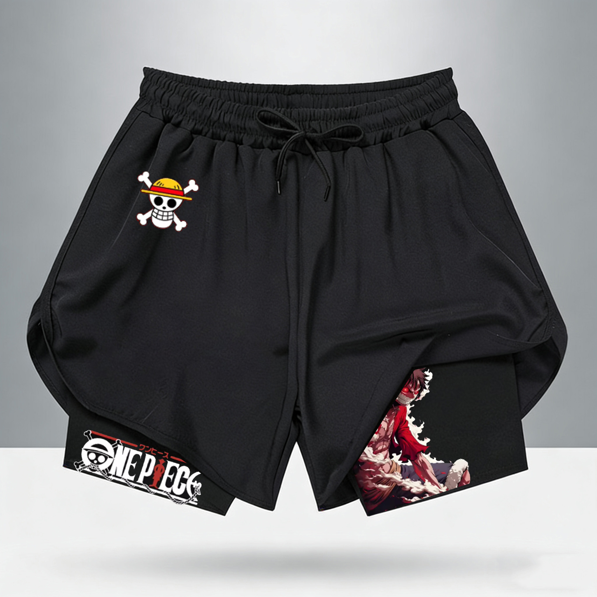 شورت رياضي رجالي 2 في 1 بطبعة  - مراجعة Running Gear Japan وسعره