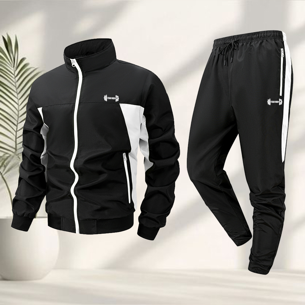 طقم رياضي رجالي عصري بطبعة الد - مراجعة Running Gear Jacket وسعره